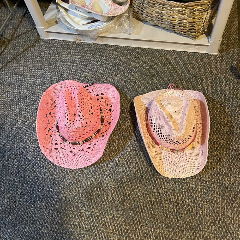 Two pink cowgirl hats! Size S